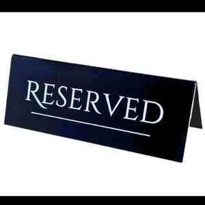 Wedding/Event Reserved Signs - Black - 18 Pieces